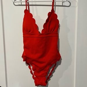 Zaful Scalloped Swimsuit